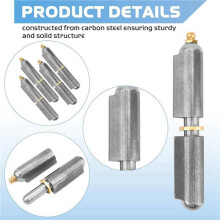 8 Pcs 4 Inch Heavy Duty Weldable Carbon Steel Hinges for BBQ Smokers, Gates, Automotive Tailgates