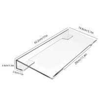 2X Suporte para Teclado de Computador Suporte para Teclado Acrílico Riser para Mesa Suporte Transparente para Teclado para Escritório, Casa e Escola