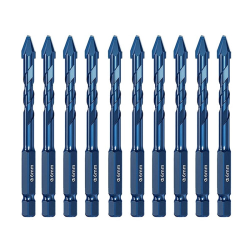 60Pcs High Hardness Eccentric Drill Precision Drilling 6mm Glass Tile Ceramic Punching Rock Slab Triangle Drill Bit 1