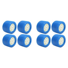 8PCS Boat Trailer Ribbed Wobble Rollers, Trailer Roller Boat Ramp Rollers Boat Lift Wheels Kit for Boat Yacht Trailer