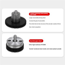 2X HGX-Extruder,HGX Extruder Gear Kit 2.4 0.1 High Precision Gear Hardened Steel Extruder 3D Print Accessories