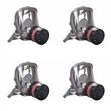 4X Gas Masks Survival Nuclear and Chemical, Gas Mask with 40mm Activated Carbon Filter, Full Face Respirator Mask