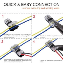 Conectores de Cable en T para Cables de 14 A 18 AWG, Sin Pelado de Cables, Conectores de Cable de 3 Vías Combinados, Conectores de Empalme de Cables,