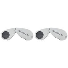 2pcs 35X Jewelers Loupes Magnifier Foldable Pocket Glasses Jewelry Chelseas Filter FilterJewelers Loupes Jadelite Filter