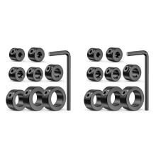 18 PCS Drill Bit Stop Collar Set with Hex Wrench, Adjustable Depth Stopper, Imperial Size Markings- 1/8 Inch to 5/8 Inch