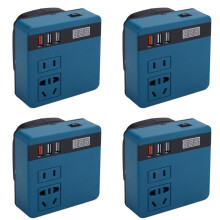 4X Strömomriktare Inverter Adapter Strömförsörjningsväxelriktare för Utomhusarbete för