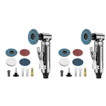 2X Smerigliatrice Pneumatica Angolare, 90 Gradi, 20.000 Giri/Min, Levigatrice Lucidatrice Compressa per Levigatura di Contorni, Lucidatura B