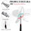 12Pc LED Telescoping Inspection Mirror,Retractable LED Mechanical Mirror Tool,Retractable Under Vehicle Detection Mirror 3