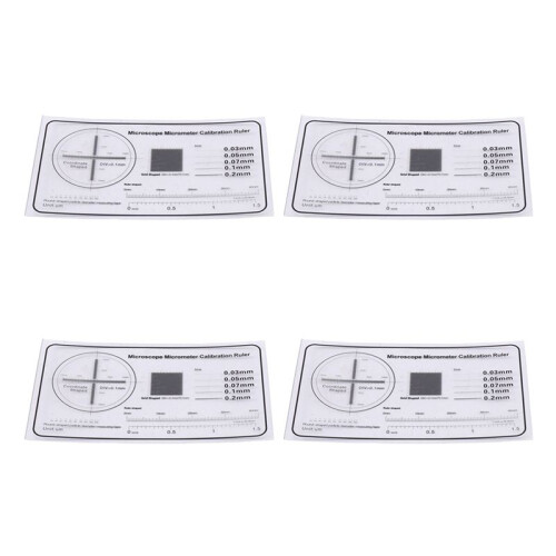 4X Microscope Correction Ruler Optical Micrometer Correction Sheet Precision Instrument Film Calibration Plate,B