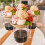 Topper de Vidro de Vinho de 6 Unidades, Topo de Charcutaria de Vidro de Vinho de 4 Polegadas Porta-Copos de Bambu para Copo de Vinho 7