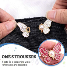 Detachable Butterfly Clips, 24-Pack Detachable ButterflyClips, Butterfly Buckle Clasp, ButterflyWaist Cinching Button