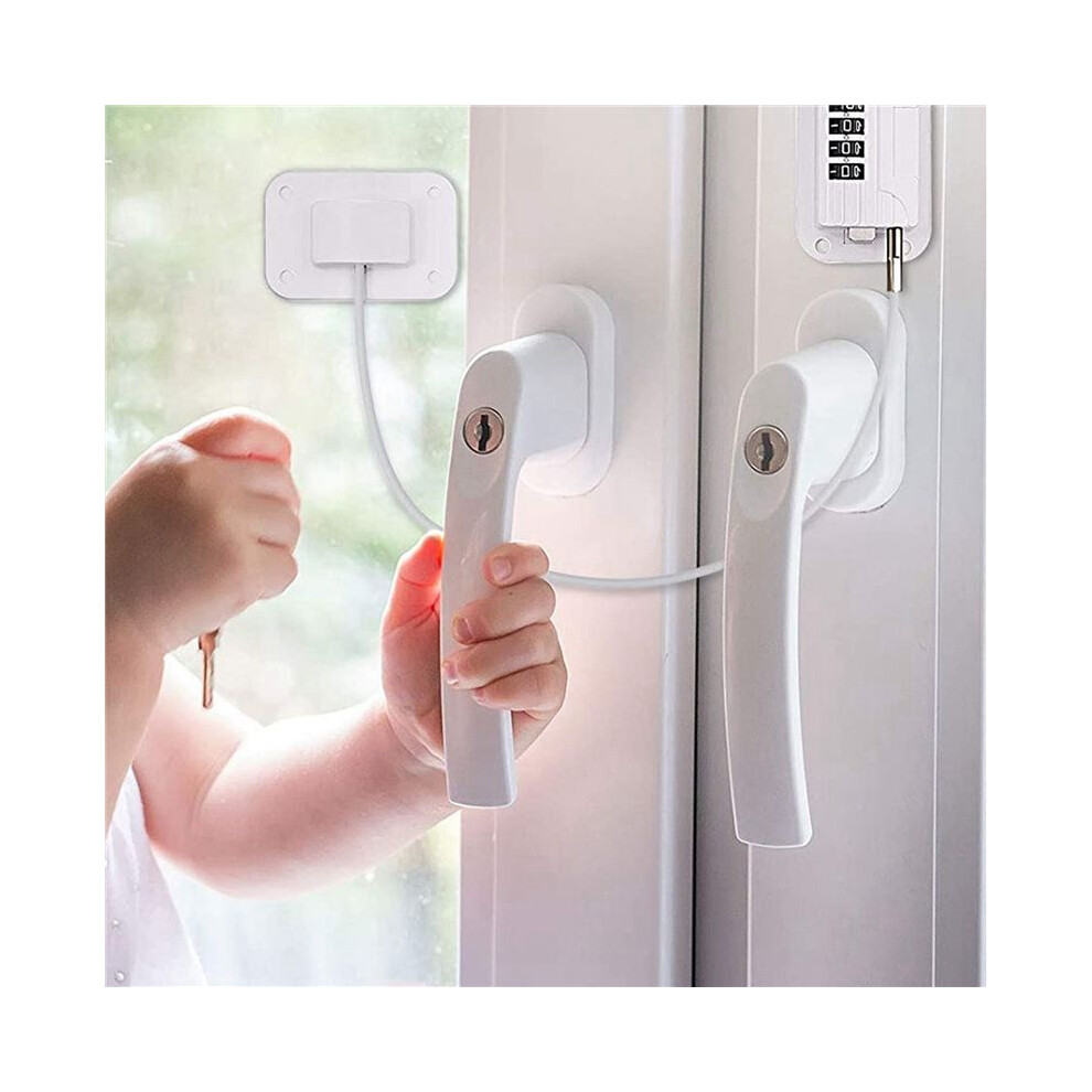 Photos - Baby Safety Products 6 Pieces Refrigerator Lock Freezer Lock Fridge Door Lock Combination Child Safety Locks for Cabinets Drawer (White)