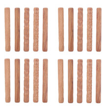 20 Stuks Aardewerk Gereedschappen Houten Handrollen voor Klei Klei Stempel Klei Patroon Roller