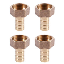 4Stück 12mm Schlauch Widerhaken 1 / 2BSP Innengewinde Schnell Verbinder Adapter Gold