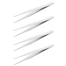 4X Pinzetten Doktorzangen Pinzetten Antistatisch Metall Kurve Rund Gerade (TS-10)