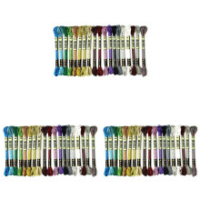57 Stücke Metallisch Stickgarn, Mehrfarbiges Stickgarn, Glitzer Stickgarn, Kreuz Stich Garn