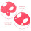 2St Skateboard Hardware Antisinking Aluminiumlegering Rood 4