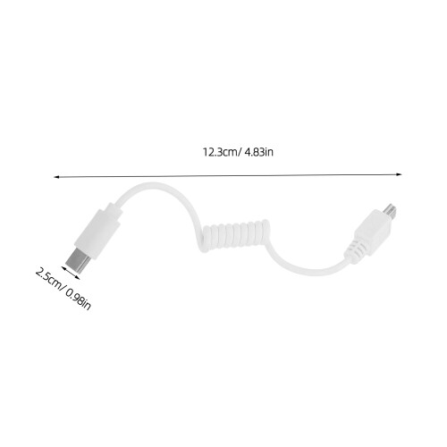 Inkortbare USB Type-C Oplaadkabel Met Veer En Alarm Wit 1