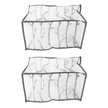 7 Grids Washable Wardrobe Clothes Organizer,Jeans Compartment Storage Box Foldable Closet Drawer Organizer Clothes Gray