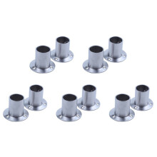 For Wardrobe 25mm Tube Stainless Steel Rail Rod End Support Bracket 10pcs