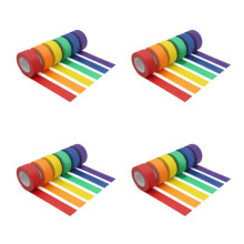 24x Colored Masking Tape,Colored Painters Tape 6 Different Color Rolls - Masking Tape 1 Inch x 13 Yards (2.4cm x 12M)