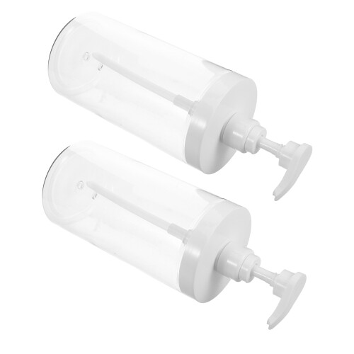 2St Compacte Reis Pompflessen Pet Plastic Shampoo En Lotion
