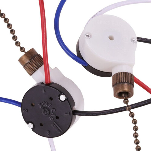 5X Ceiling Fan  Kit 3 Speed 4 Wire, Zipper Speed Control , ZE-208S Pull Wire  with Rope Bronze 1