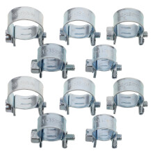 50St Heavy Duty Dubbele Oor Slangklemmen Voor Buitentoepassingen