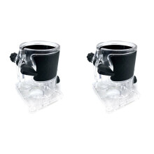 2X Houtbewerkingsfreesmachinevoeten Transparante Afdekking Verstelbare Graveermachine Beschermhoes Gebruikt