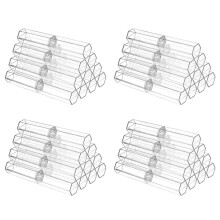 40 Pcs Acrylic Pen Boxes Clear Ballpoint Pen Case Pencil Gift Box Pen Storage Container Hexagon Single for School Office