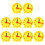 10pcs 4 Inch Student Learning Clock  Model Teacher Gear Clock 12/24 Hour School Learning Tools 1