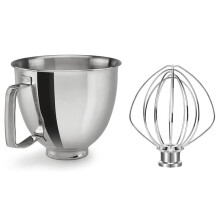 Stainless Steel Mixer Bowl 5QT Compatible with for TILT- STAND MIXERS 4.5-5 Quart, 5 Quart Mixing Bowl