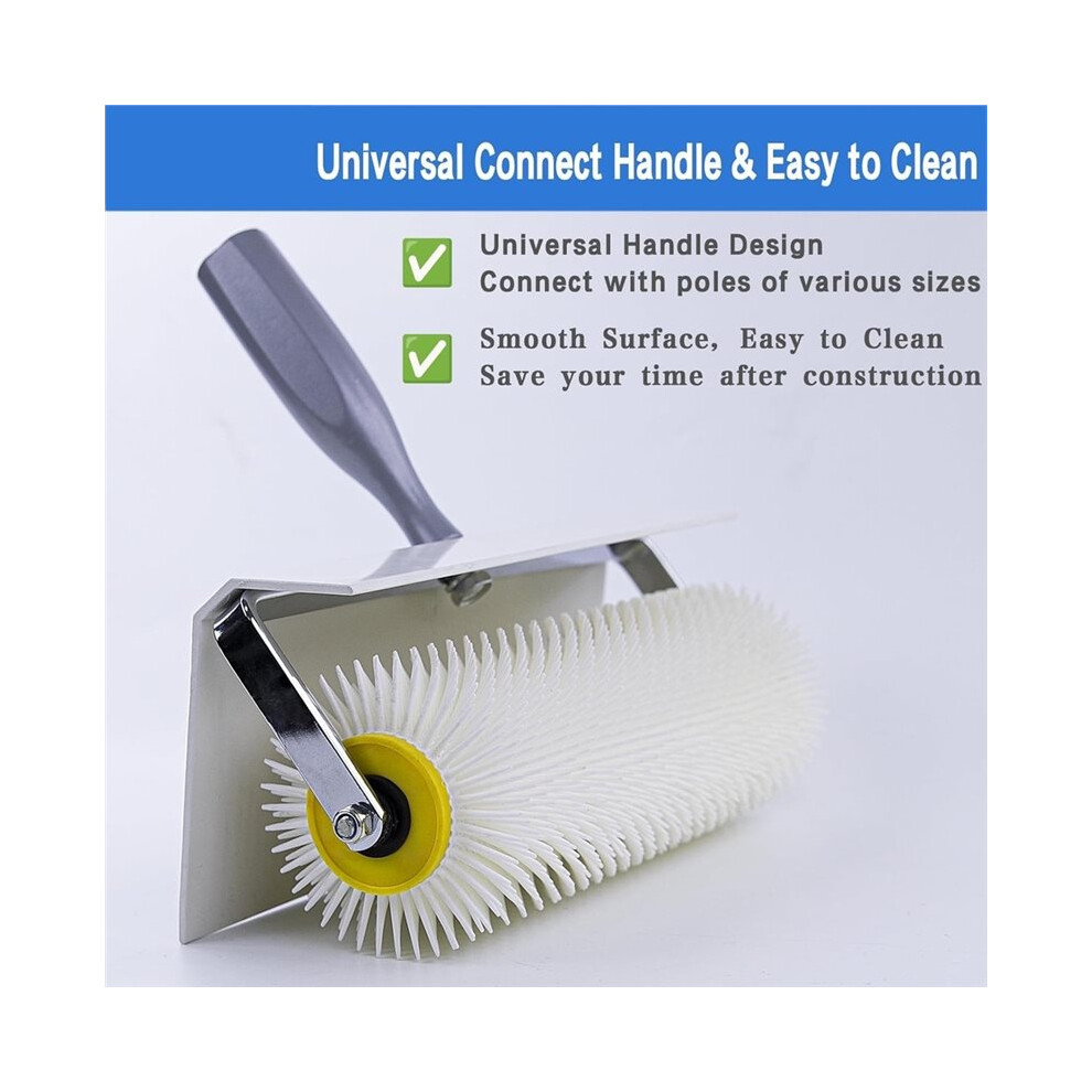 25Cm Spiked Roller For Self Leveling Concrete, Defoaming Tool With Guard, For Epoxy Garage Flooring Basement Diy 6032221240945
