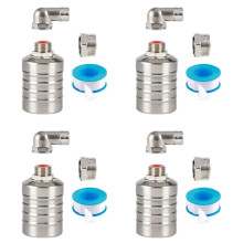 4X Vlotterklep, 1/2 Inch Tot 3/4 Inch Watervlotterklep, 304 Roestvrij Staal Volautomatische Vlotterklep voor Waterniveauregeling