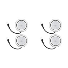 4pcs Stainless Steel Range Hood LED Light Bulbs, 12V Replacement for Kitchen Parts, Silver
