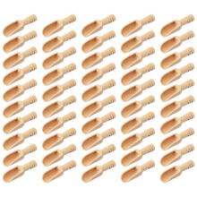 50PCS Wooden Spoons Coffee Wooden Spoon Bath Salt Spoon Wooden Candy Spoon Laundry Detergent Spoon Set Baby