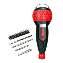 3.6V Cordless Electric Screwdriver Portable Rotary 2-in-1 Home Gadget with 4Nm Torque Non-Slip Handle & LED Light