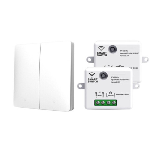 RF 433Mhz Wireless Self-Powered  Remote Control Push Button   Off Wall Light  Waterproof