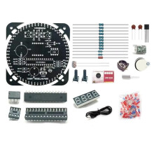 Bouw-Je-Eigen Klok Kit voor Educatieve Loodgieterspraktijk met Lichtgevoelige Display en Draaibare Stand