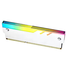 Desktop Computer Memory Heatsink 5V ARGB, Infinite Mirror Lens New Desgin, RAM Armor Aluminum Vest for DDR3/4/5 Whtie