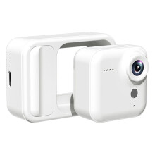 Detachable Action Camera 4K HD Portable Thumb Cam Sports Cam for Cycling Recording Vlog with 32G Memory Card White