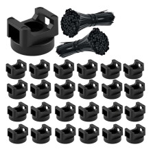 Ensemble de 220 Attaches de Câble Magnétiques, 20 Supports D'Attache Zip Magnétiques avec 200 Attaches de Câble, Support de Câble Solide pour la