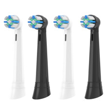 4 Stuks Vervangende Tandenborstelkoppen Compatibel voor Oral B IO A-Level Tandenborstelkoppen voor IO 2-10-Twee Zwarte en Twee Witte