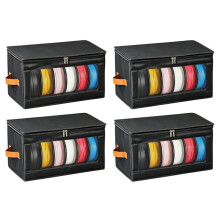 4 Pack 3D Printer Filament Storage Box, Reusable Filament Container for 3D Printing, Holds to 24 Rolls