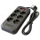 11 in 1 EU Plug Power Strip Surge Protector Master  2500W 2M Cable with 6 AC Outlets 4 USB 1 Type-C 2