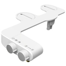 Non-Electric Bidet Toilet Attachment Dual Nozzle Female Wash Water Pressure Adjustable Mechanical Functional EU