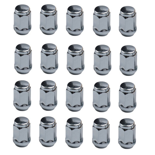20 Peças de Porcas de Roda 1/2-20, 1.38 Polegadas de Altura, 3/4 Polegadas de Hexágono Fechado para Roda de Carro