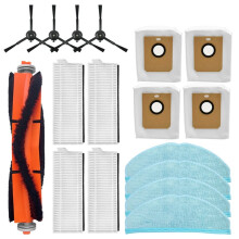 Compatible con Accesorios de Filtro HEPA de Cepillo Lateral Mop Bolsa de Polvo para Homerun Series 7000 XU7100/ 01 XU7100/ 02 (17 Piezas)