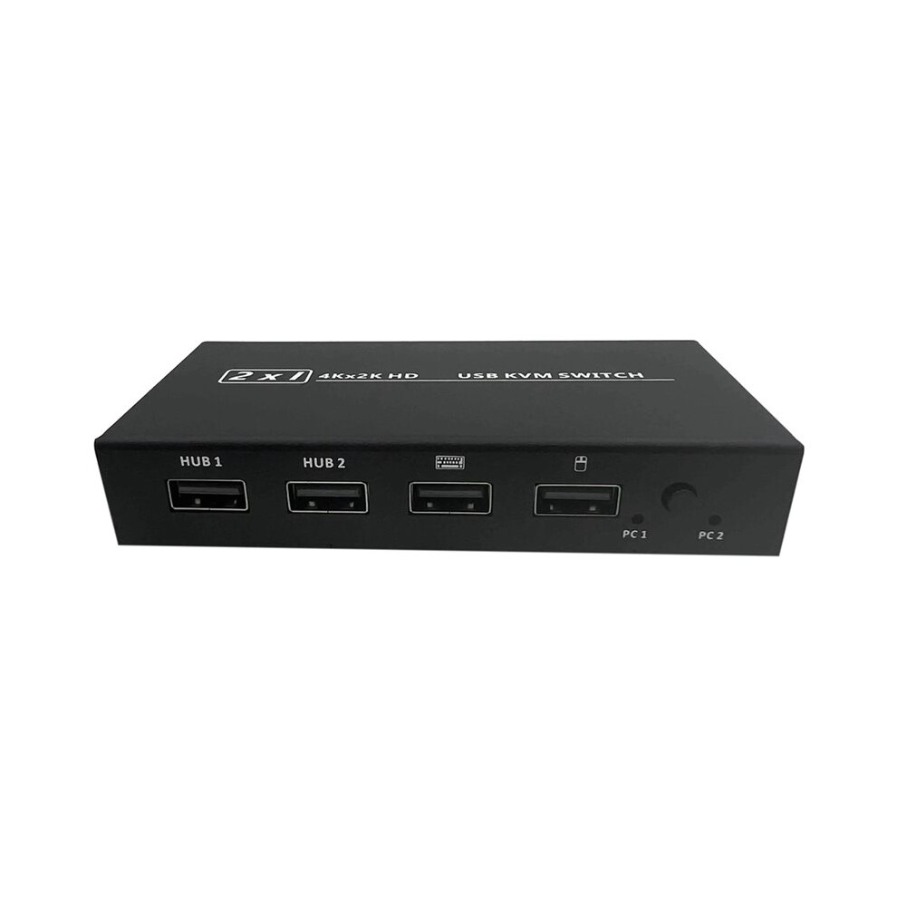 Photos - KVM Switch 4K -Compatible KVM 2 Port for Keyboard and Mouse Adaptive HDCP Printer Plug and Auto/ Manual Switching