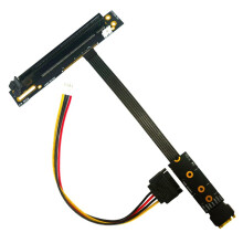 25cm PCIE 4.0 X4 Riser Cable M.2 for NVMe Key M to PCI E X16 Extension Cable Gen 4 Power Cable 64G/Bps GPU Extender
